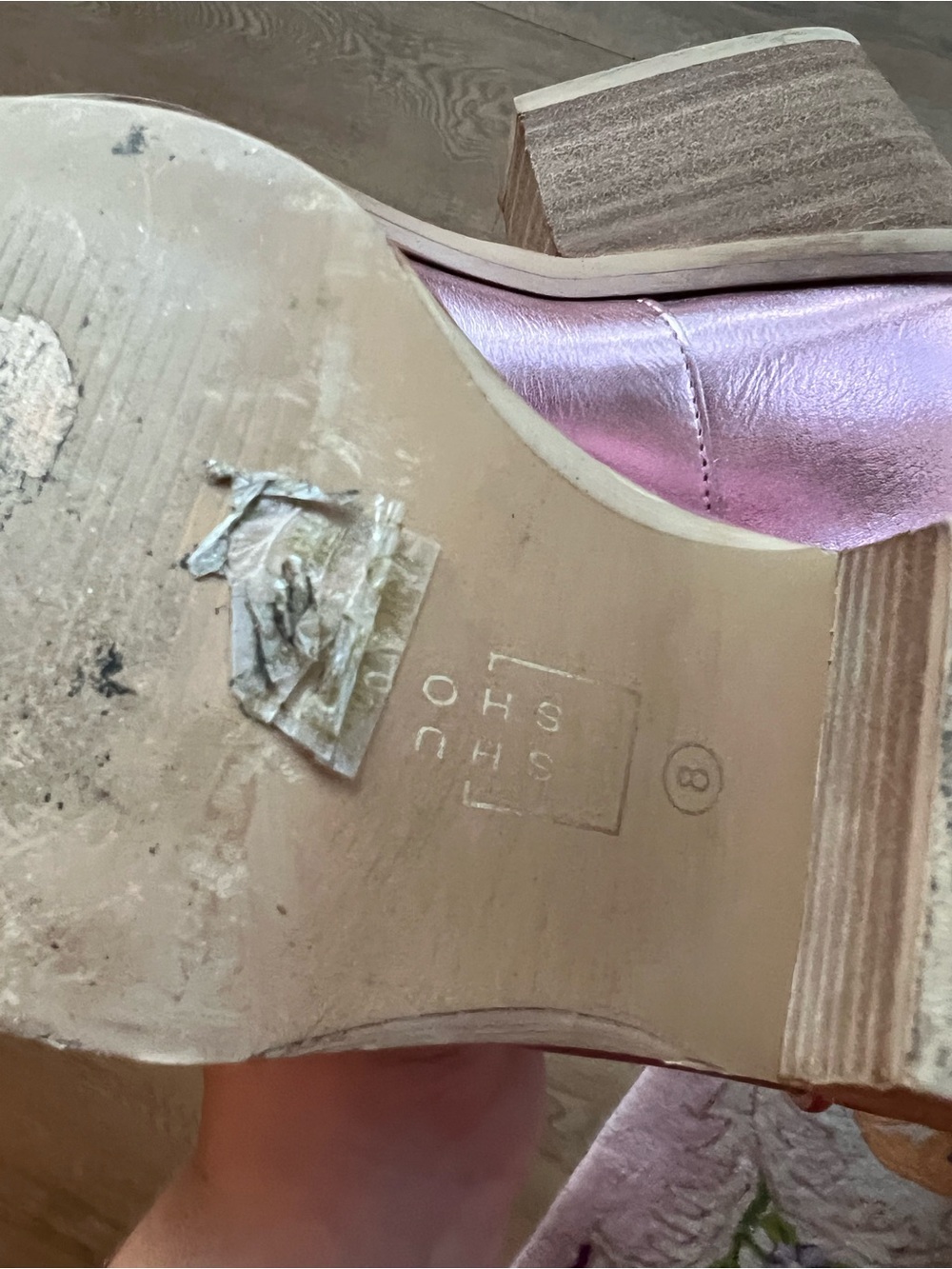 Shu ShopMetallic Pink Western Ankle Boots - Picture 6 of 7